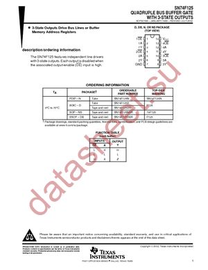 SN74F125NSR datasheet  